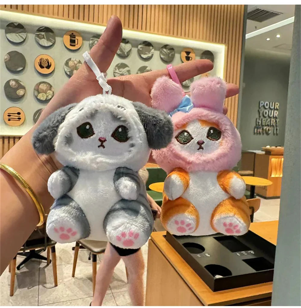 Japanese Cute Cartoon Plush Toy Bag With Cat Doll Heart Gift