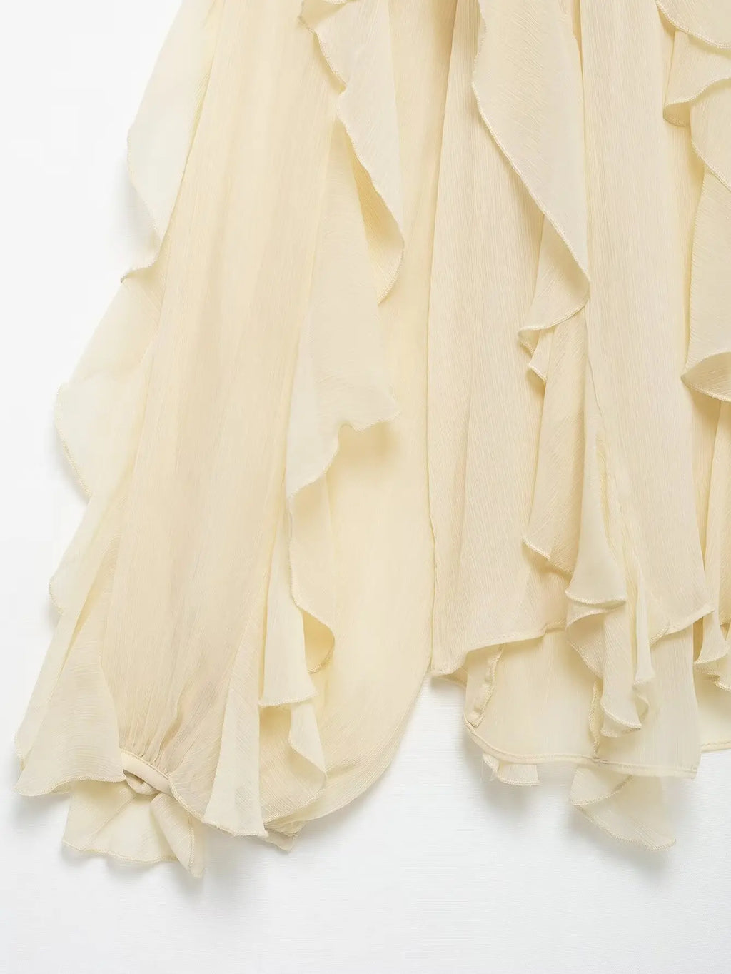 Women's Burgundy Ruffle Layer Casual Blouse Long Sleeve Loose Fit Button-Front Shirt High Street Fashion Top