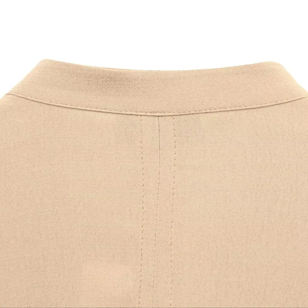 Womens Lace Up Mini Dress With Flared Sleeves Pleated