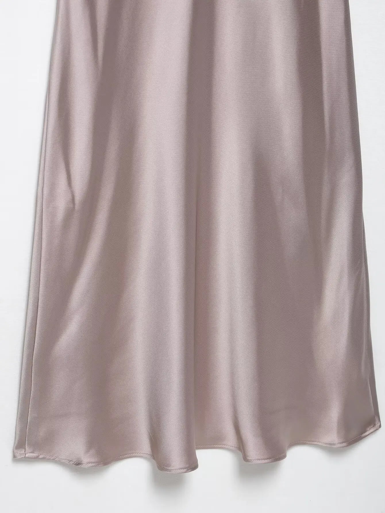 Satin V Neck Long Dress For Women Elegant Party Gown