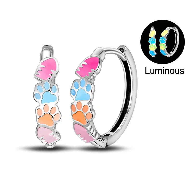 Colorful Butterfly Bee Ladybug Rainbow Flower Earrings in 925 Sterling Silver for Women Fashion Jewelry Gifts