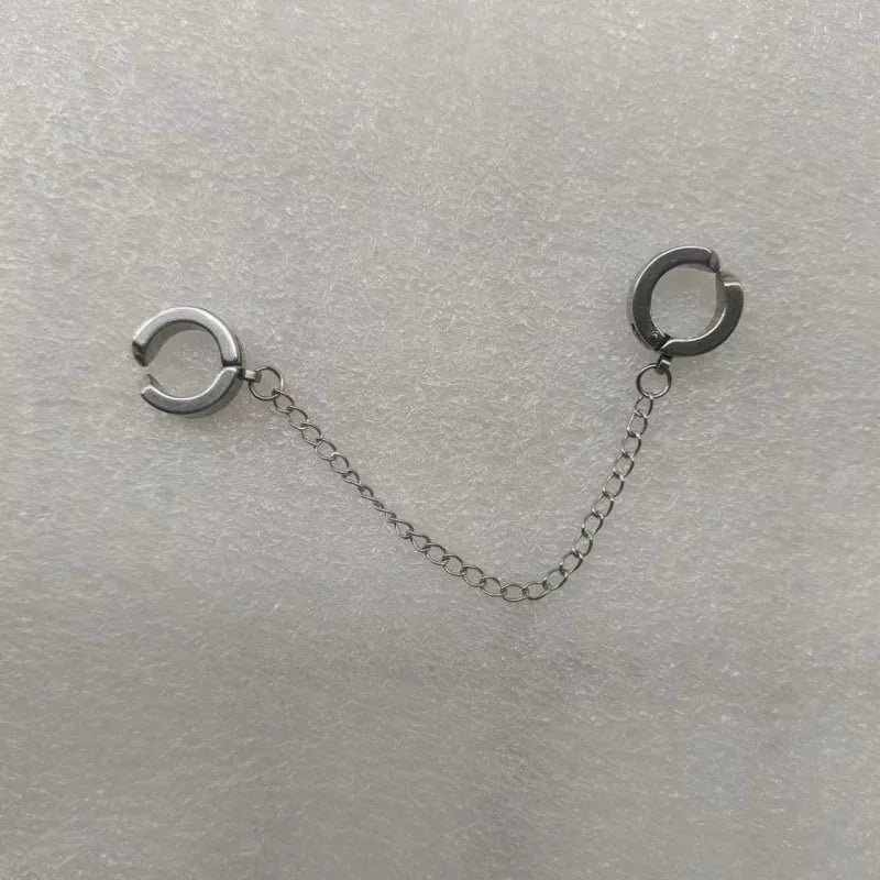 Stainless Steel Painless Ear Clip Earrings Non Piercing Fake Earrings for Men and Women