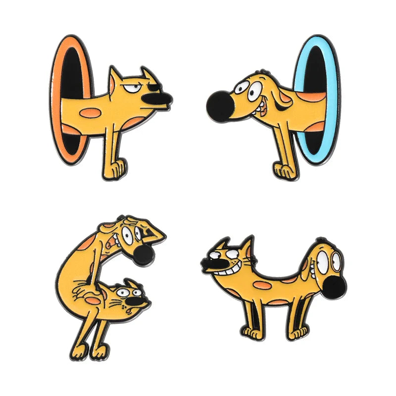 Cartoon Character Enamel Pins Set Cute Anime Brooches Fashion Accessories