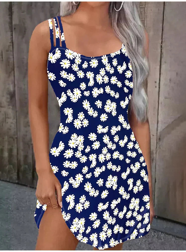 Floral Summer Sundress Women Sleeveless Lightweight Camisole