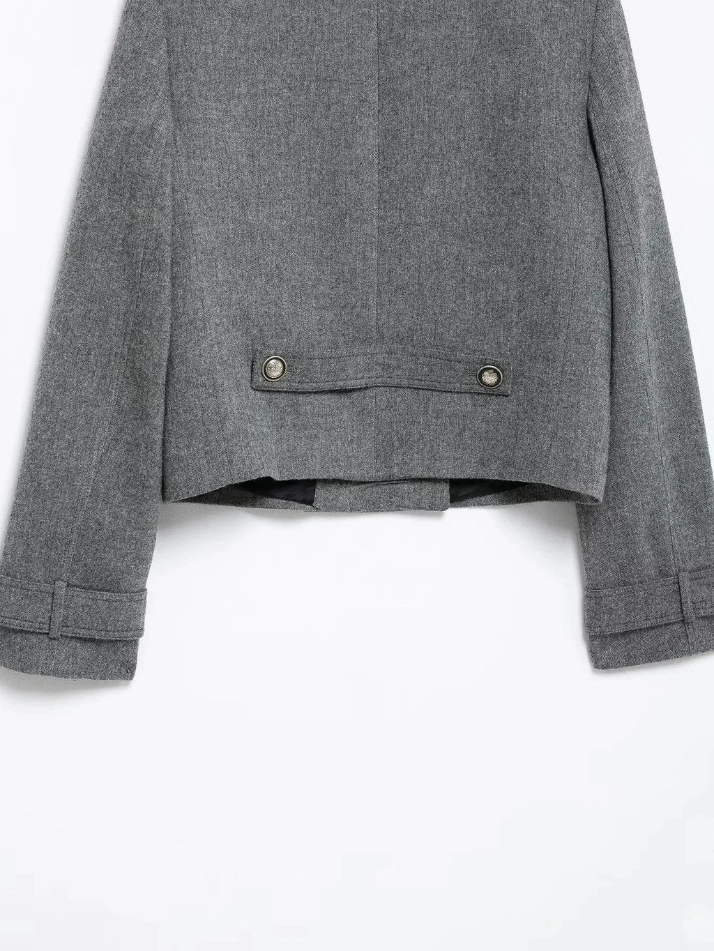 Double Breasted Epaulet O Neck Jacket with Chic Sashes and Pleated Mini Skirt Women's Streetwear Suit