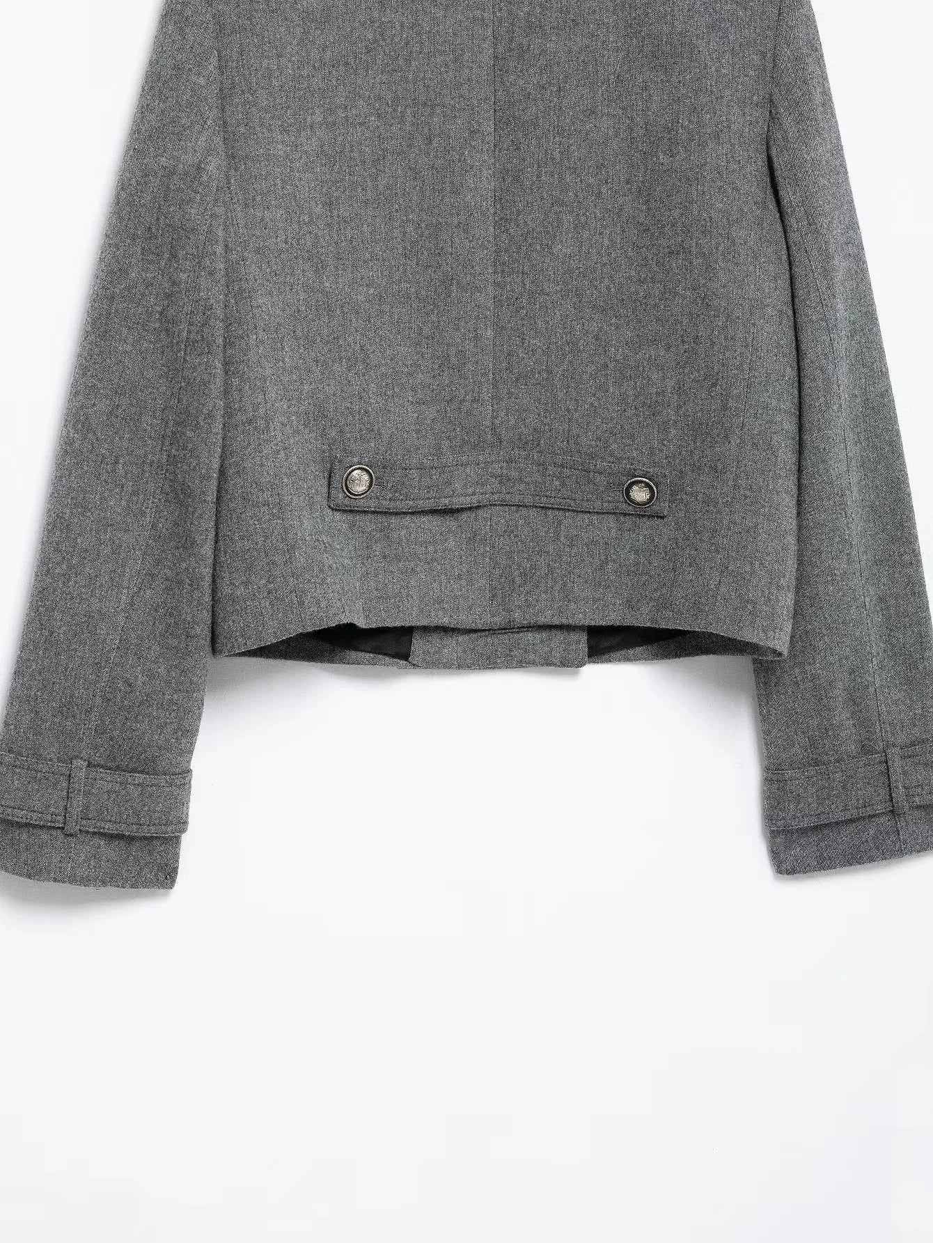 Double Breasted Epaulet O Neck Jacket with Chic Sashes and Pleated Mini Skirt Women's Streetwear Suit