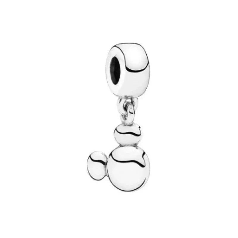 Disney 925 Sterling Silver DIY Charm Compatible With 3mm Bracelets Featuring Mickey Mouse Ferris Wheel And Suitcase Designs