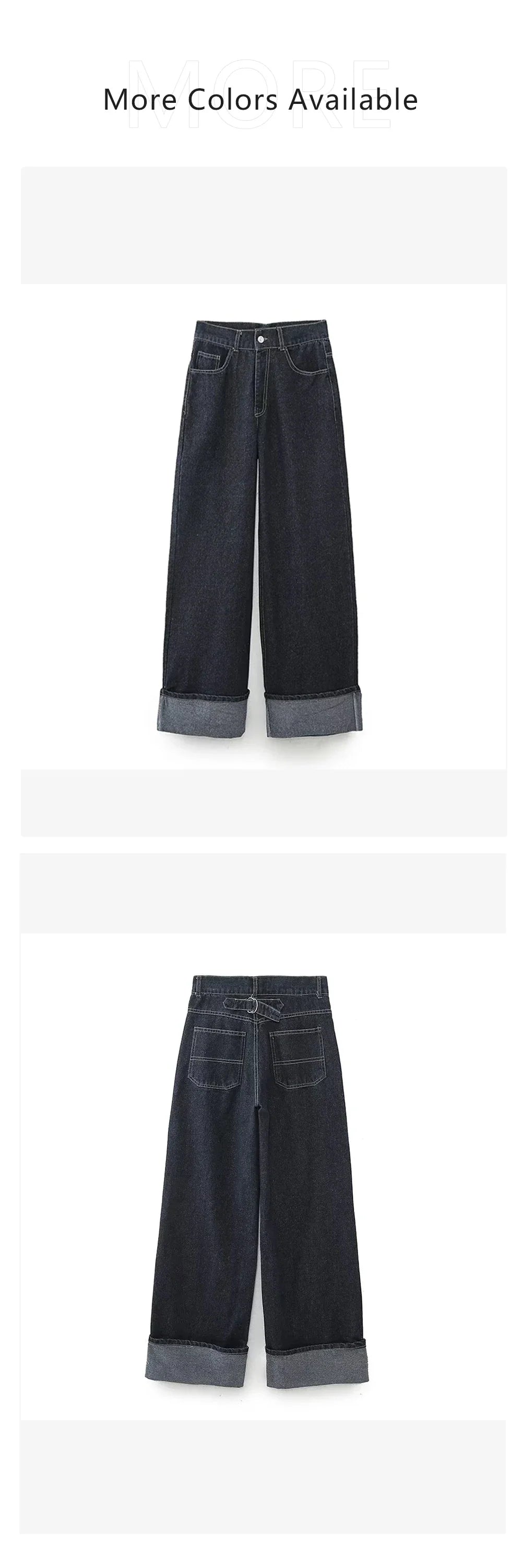 Women's Denim Jacket and Wide Leg Pants Set Stylish Spring Outfit