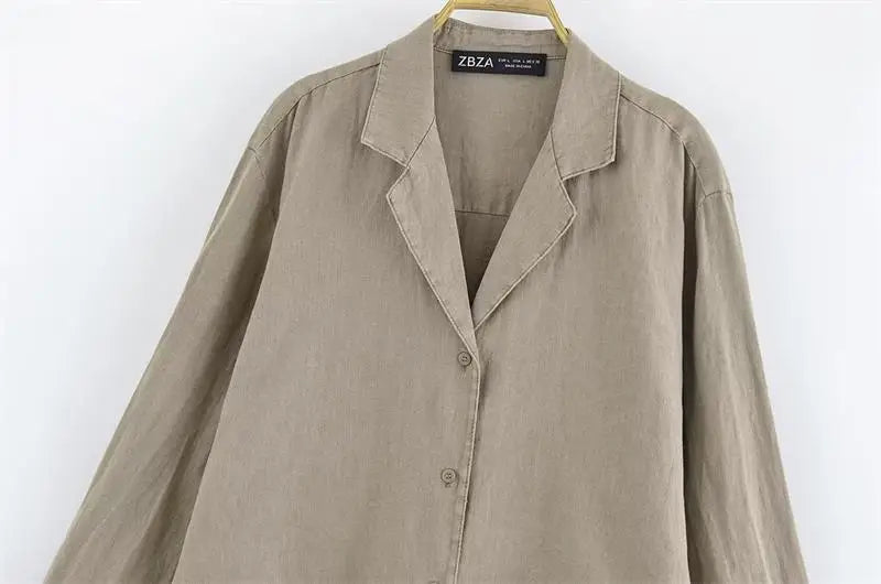 Chic Summer Women's Two-Piece Set Casual Straight Shirt and Shorts Matching Outfit for Street and Leisure Wear