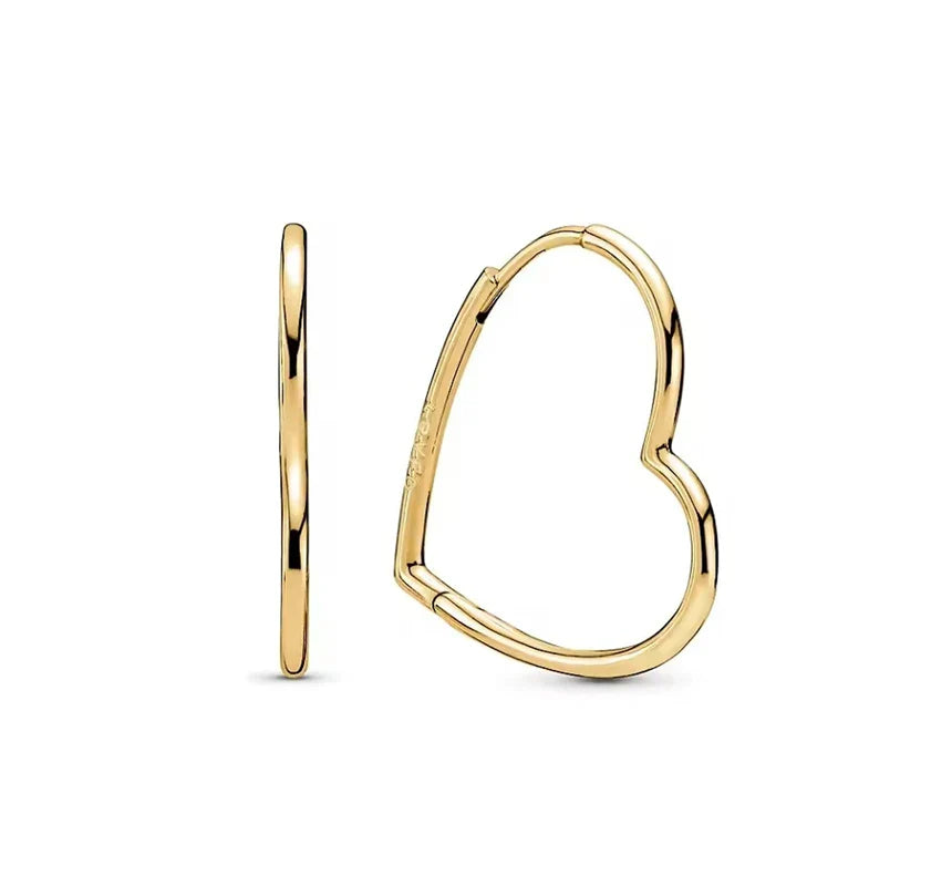 925 Silver Hoop Infinite Love Earrings with Blue Flower and White Stone Heart Pendant for Women Jewelry