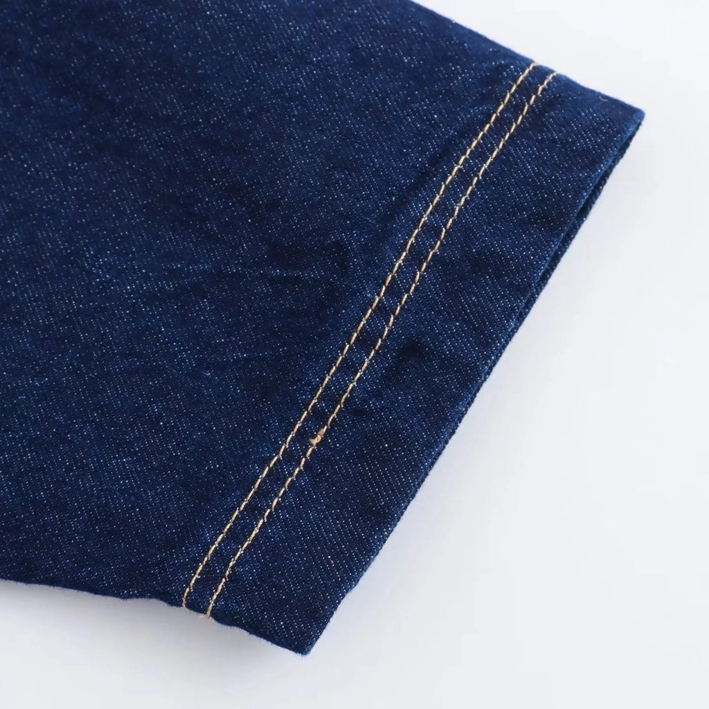 Asymmetric High Waist Denim Mini Skirt and Cropped Short Sleeve Top Two Piece Set for Women Streetwear