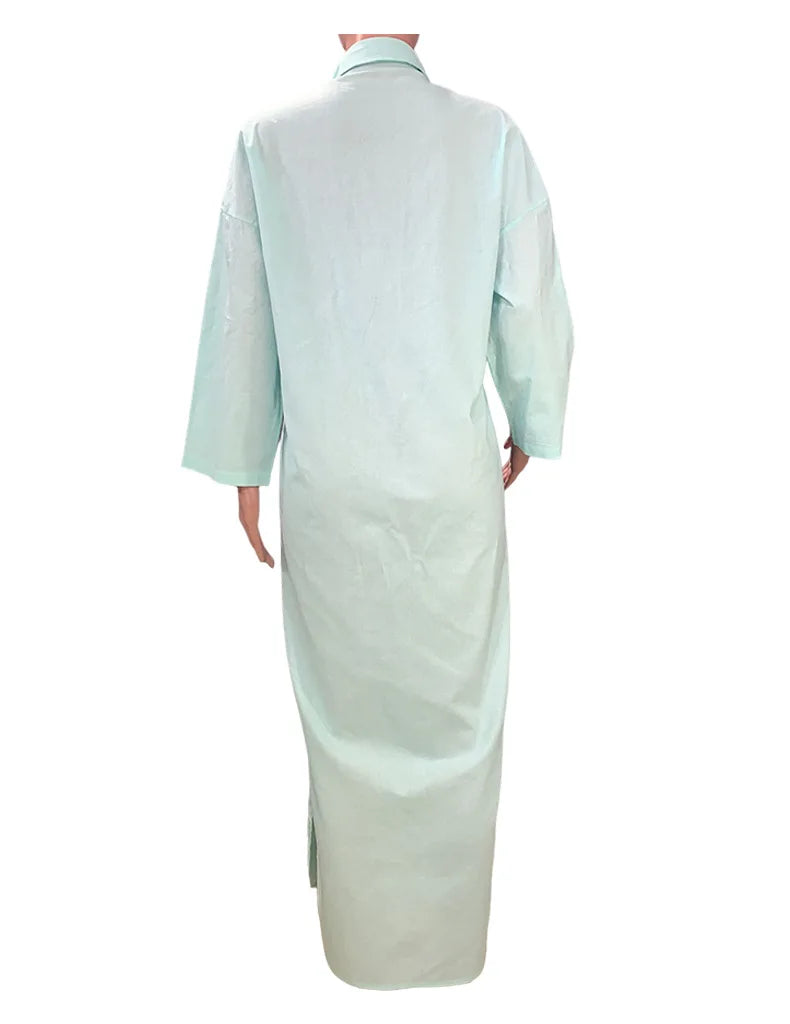 Women Summer Dress V Neck Button Front Beach Sundress