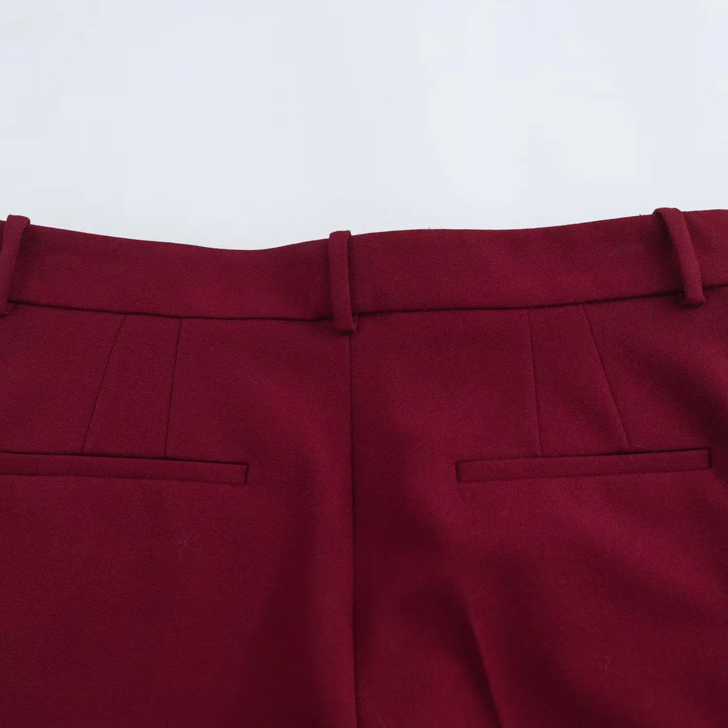 Women's V-neck Sleeveless Tank Top with Pocket and Solid Color Bellbottom Pants Set for Spring Fashion