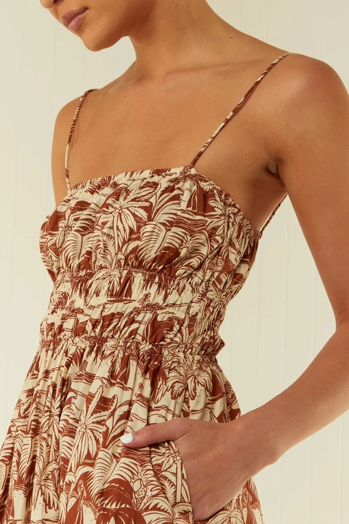 Bohemian Maxi Dress One Shoulder Strap Printed Summer