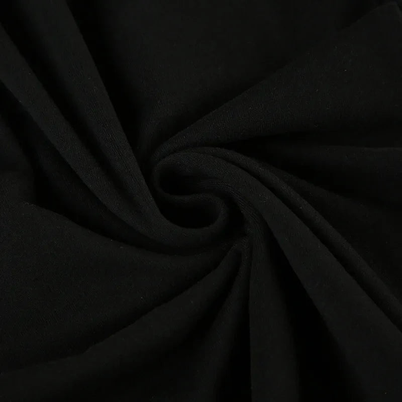 Slim Fit Hollow Out Long Sleeve Semi High Neck Jumpsuit with Elastic Waist Solid Color Women's Slim Pants Y2K Inspired Bottoms