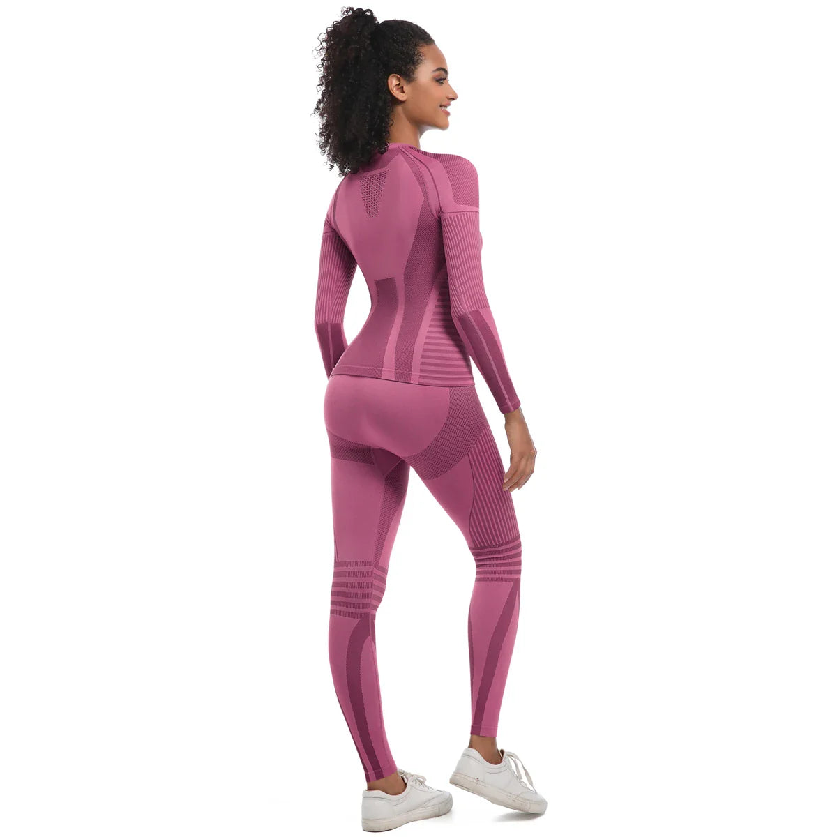 Women Thermal Skiwear Set Yoga and Fitness Workout Suit for Skiing Snowboarding Running and Exercise