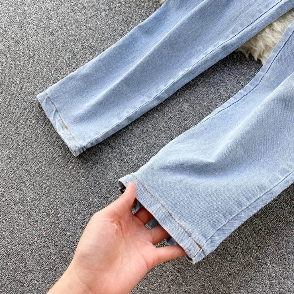 Slim Fit Sleeveless Denim Jumpsuit for Women with Single Row Buckle and Retro Lace-Up Detail Summer Fashion Jumpsuit