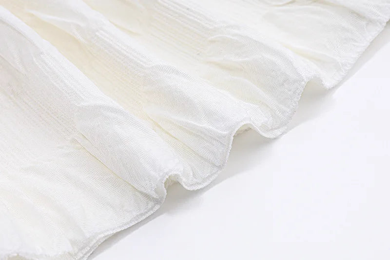 Casual Square Neck Mini Dress With Ruffles Bow Trim