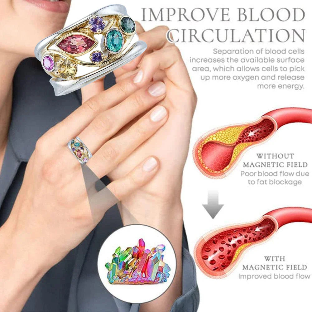 Women Crystal Quartz Ionix Ring for Weight Loss and Lymph Drainage Therapy