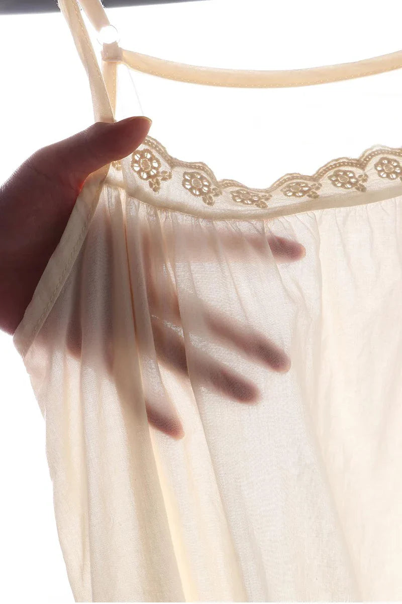 Forest Style Embroidered Cotton Cake Skirt Women Spring