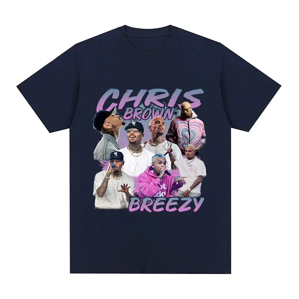 Breezy Pattern T-Shirt for Women Casual Short Sleeved Street Wear