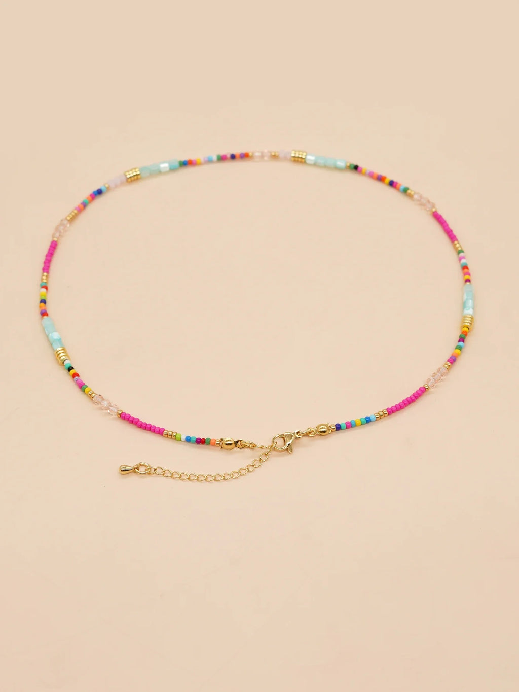 Boho Beaded Necklaces for Women Colorful Summer Bohemian Choker Beach Jewelry