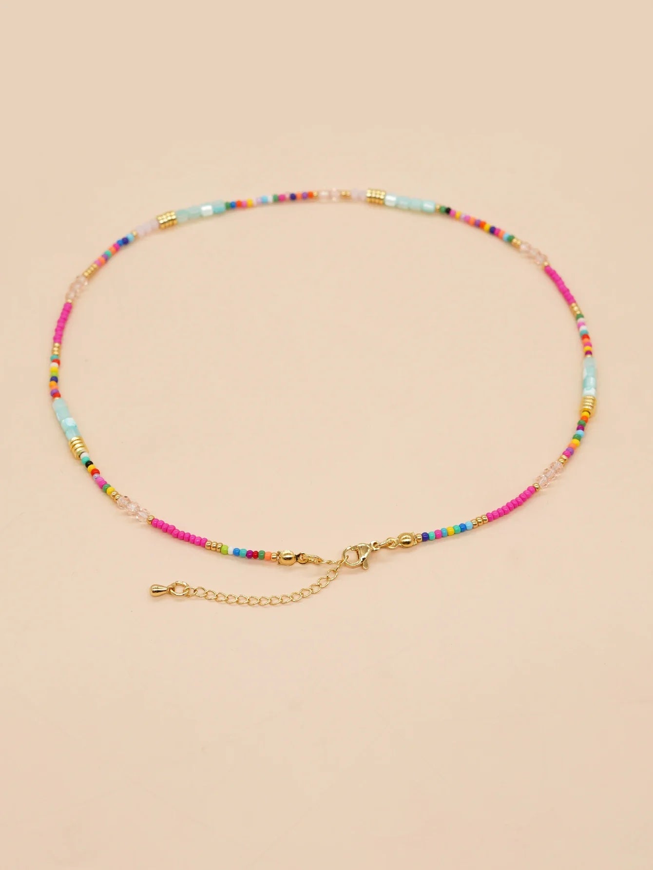Boho Beaded Necklaces for Women Colorful Summer Bohemian Choker Beach Jewelry