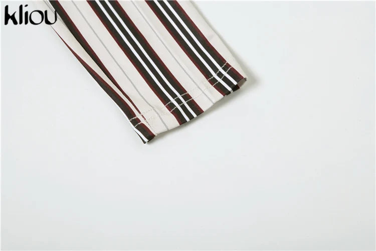 Sexy Striped Printed Women Jumpsuit with Inclined Shoulder Hollow Cleavage Skinny Fit Overalls Stylish Fashion Clubwear