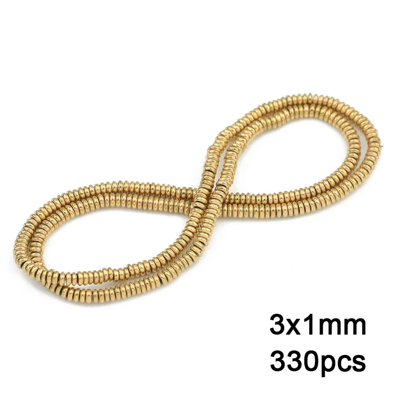 Hematite Natural Stone Gold Plated Loose Beads for DIY Jewelry Making - Star and Heart Shapes