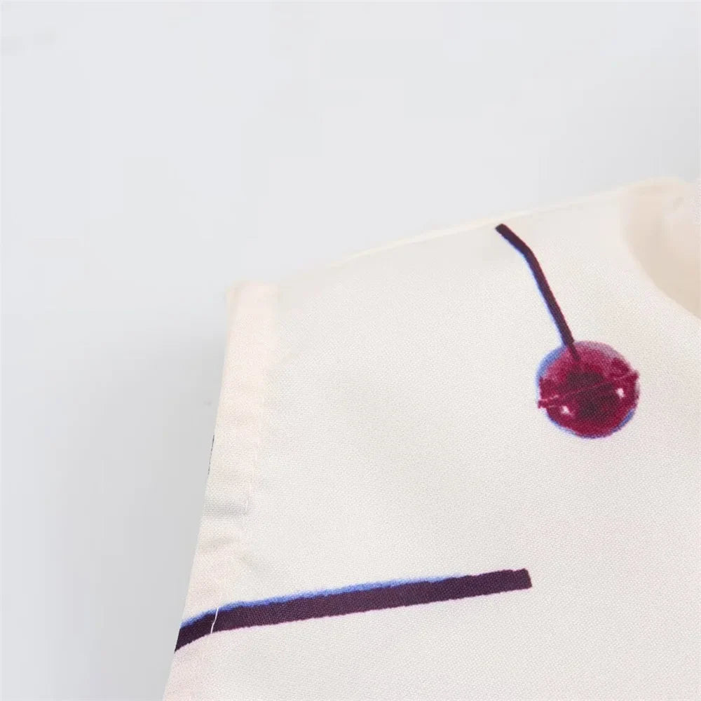 Printed Poplin Shirt Dress for Women Summer Fashion