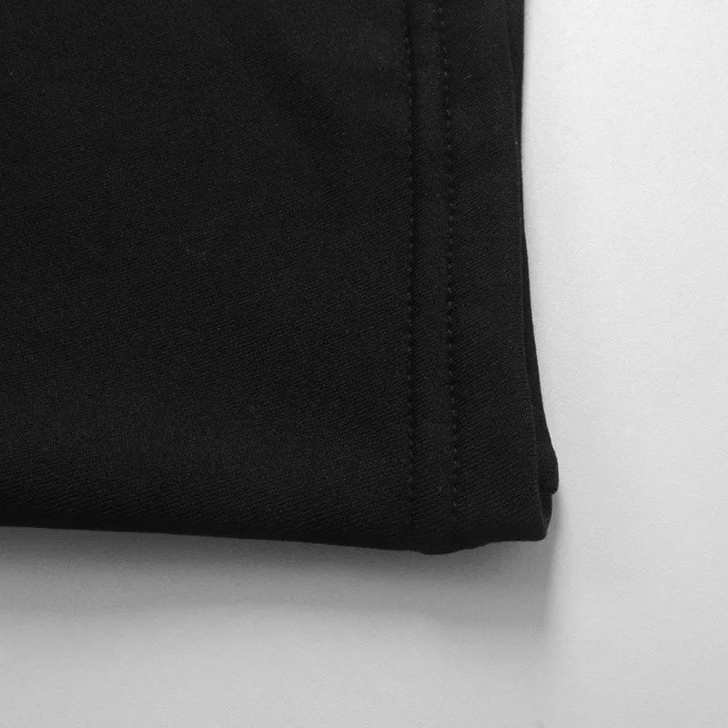 Black Backless Party Dress Halter Lace Up Hollow Out