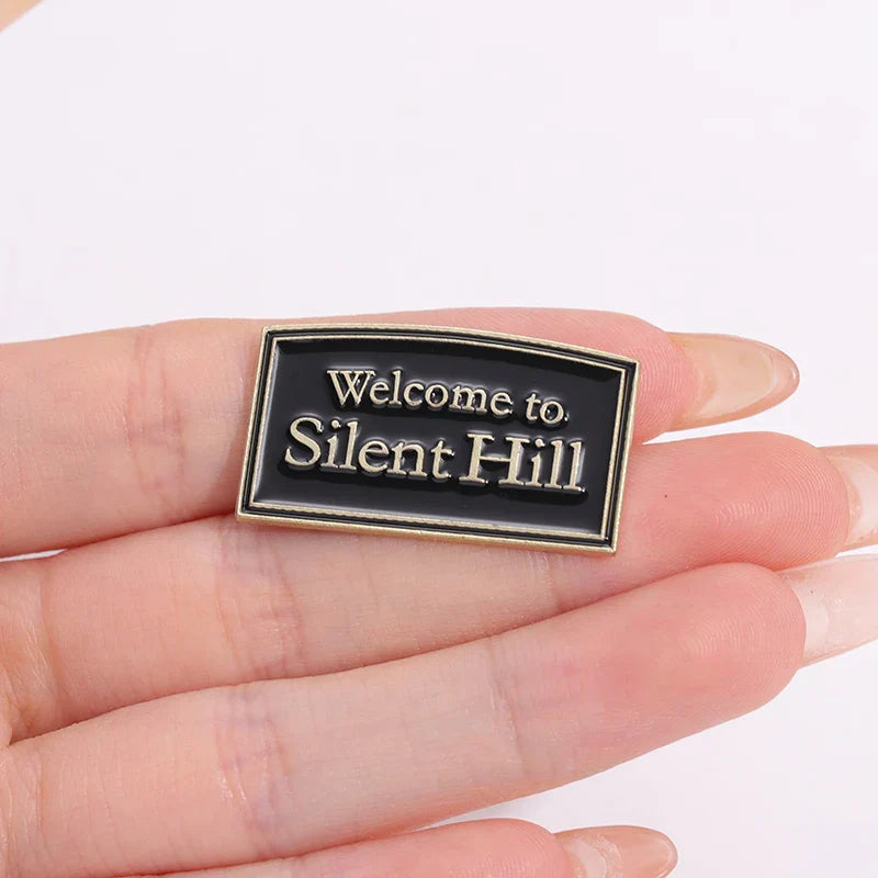 Silent Hill Enamel Brooch Pin Horror Film Badge Metal Lapel Accessory for Punk Style Jewelry