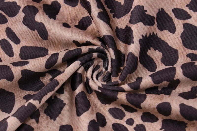 Leopard Print Halter Backless Slip Sexy Bodycon Jumpsuit Casual Streetwear Festival Romper for Women