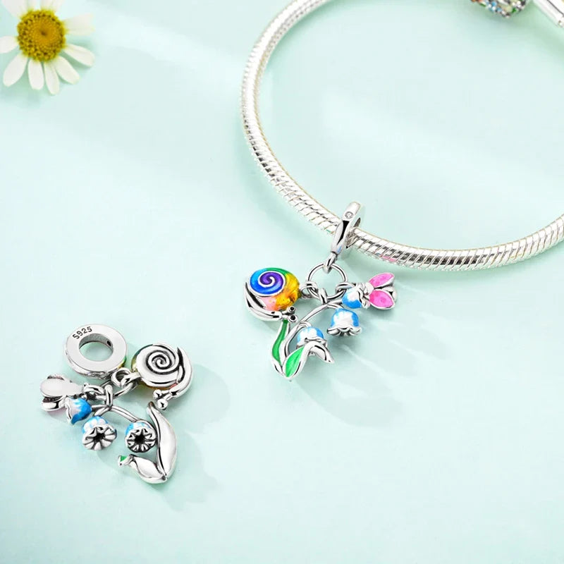 925 Sterling Silver Spacer Stopper Beads Charms for DIY Jewelry and Bracelets