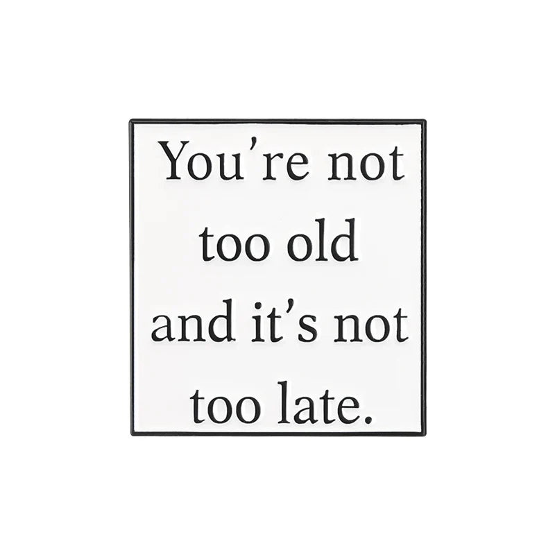 Custom Quotes Enamel Pins with Funny Phrases and Positive Sayings Rainbow Text Brooch Lapel Badge Jewelry Gift for Friends