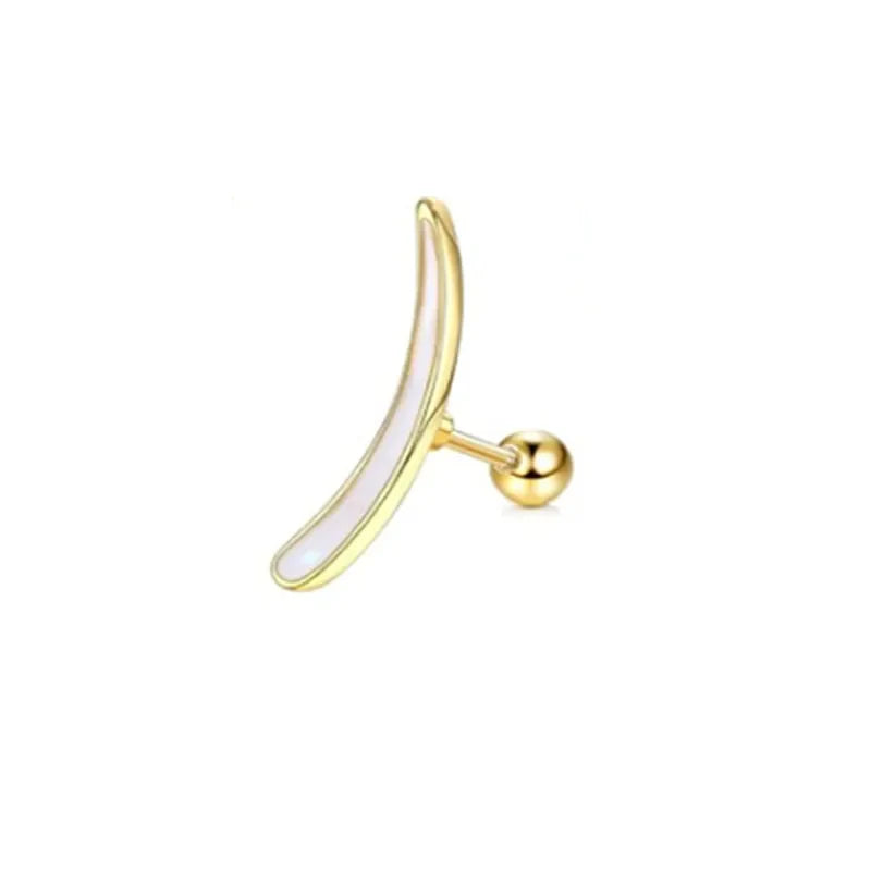 16G Stainless Steel Screw Back Stud Earrings with Cubic Zirconia for Cartilage Conch Helix Ear Piercing