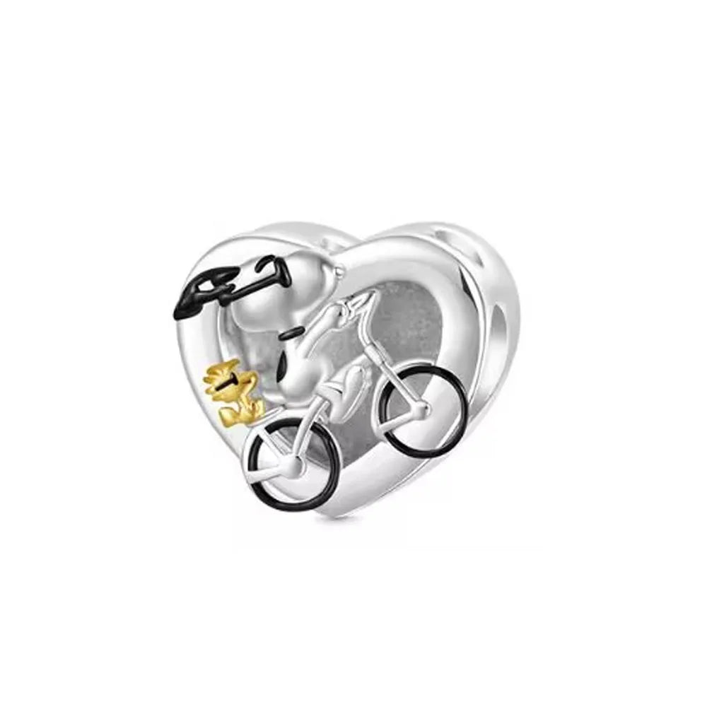 925 Silver Flower Basket Dog Beads for Boys and Girls Pendants Suitable for DIY Exquisite Jewelry