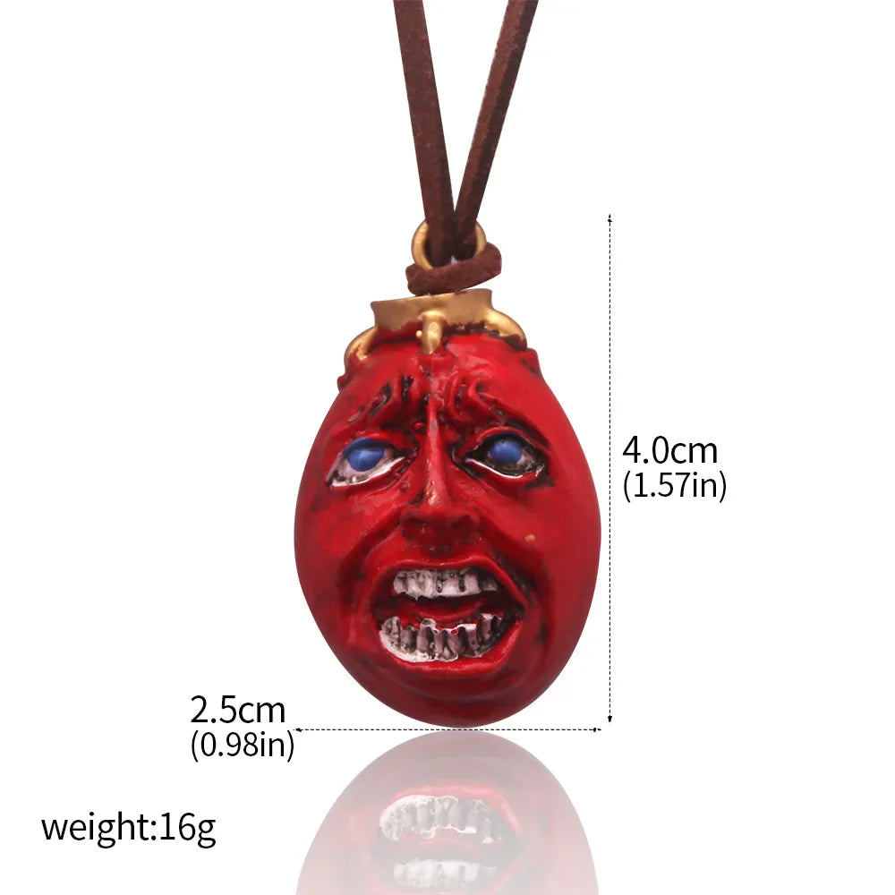 Anime Red Skull Keychain Berserk Warrior Griffith Guts Keyring Cosplay Prop Gift for Men and Women