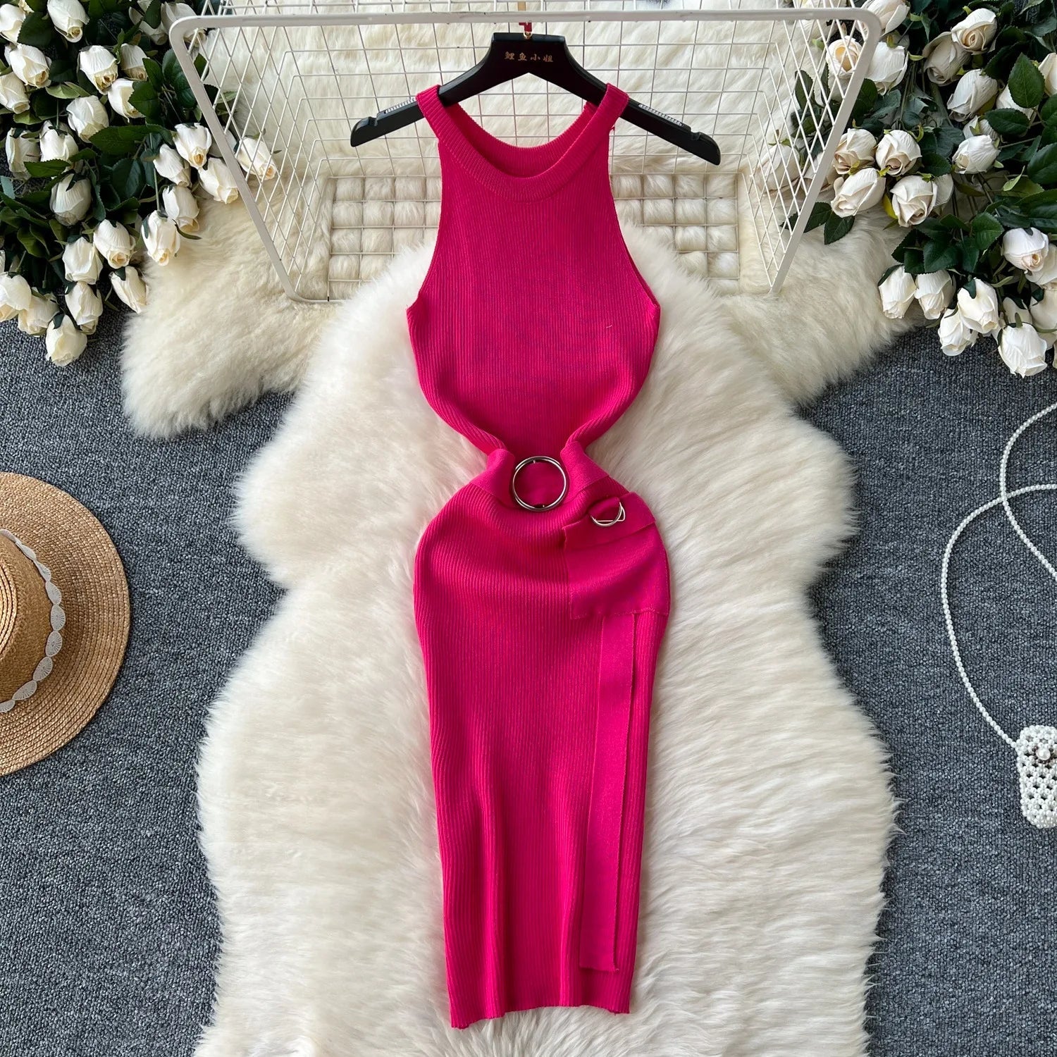 Bodycon Dress Knit Summer Fashion For Women Slim Fit