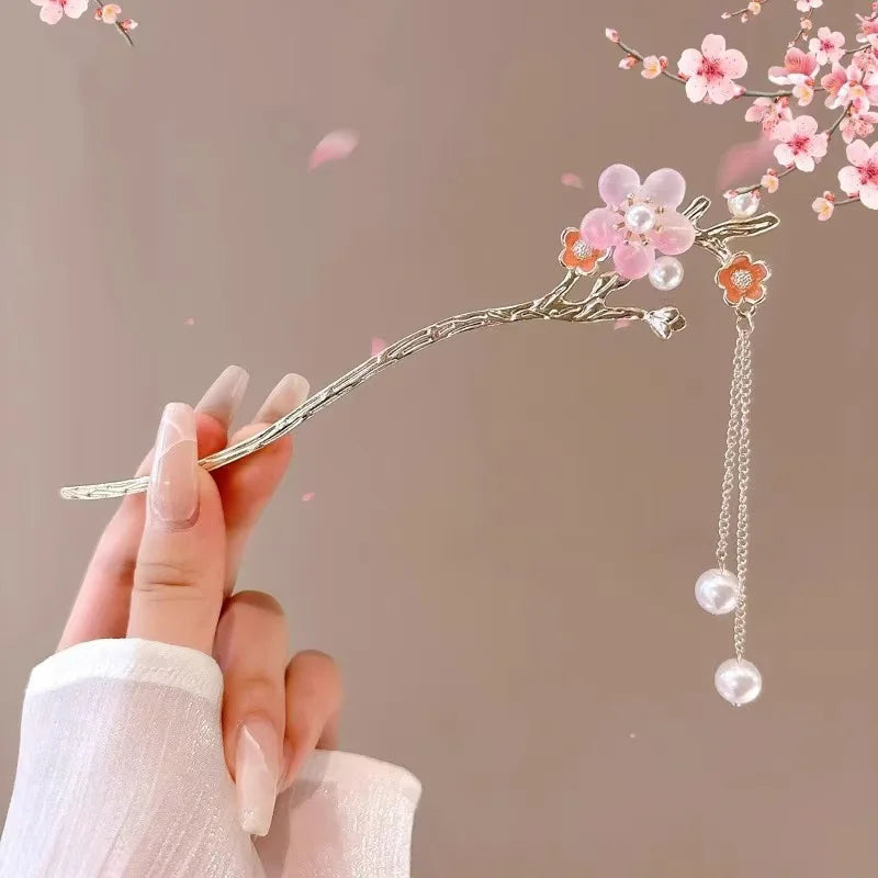 Romantic Chinese Style Hairpin Jewelry Accessory for Women and Girls Daily Wear