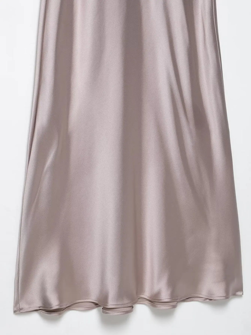 Satin V Neck Long Dress For Women Elegant Party Gown