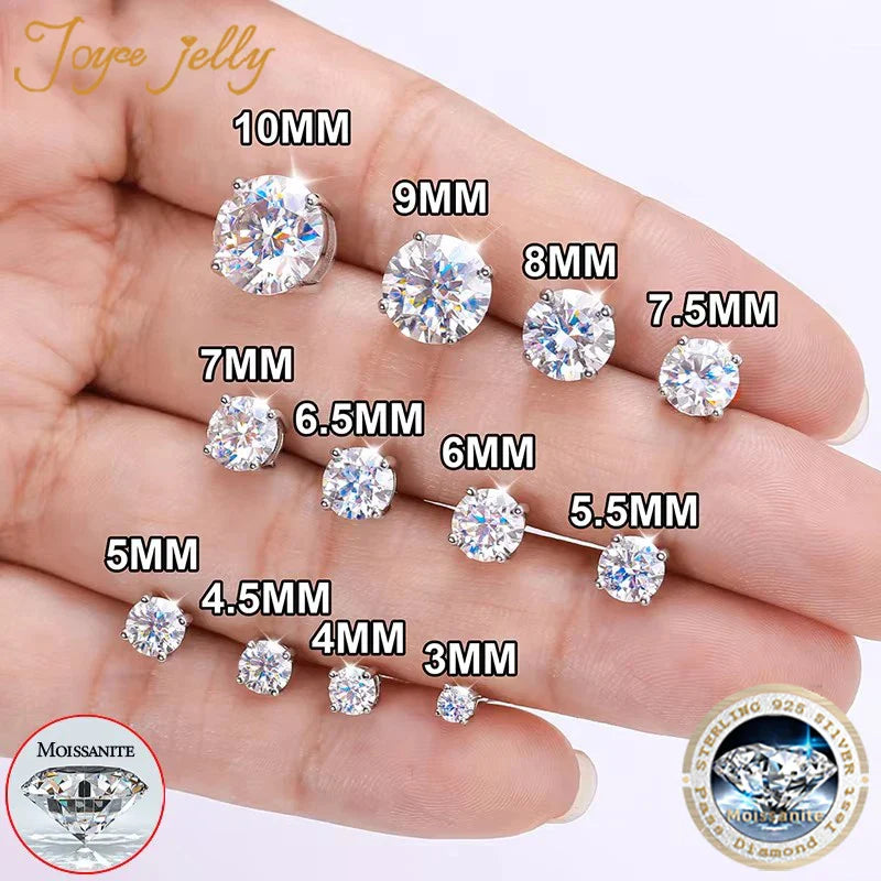Moissanite Diamond Stud Earrings in S925 Sterling Silver for Women Perfect for Wedding Engagement and Anniversary Gifts