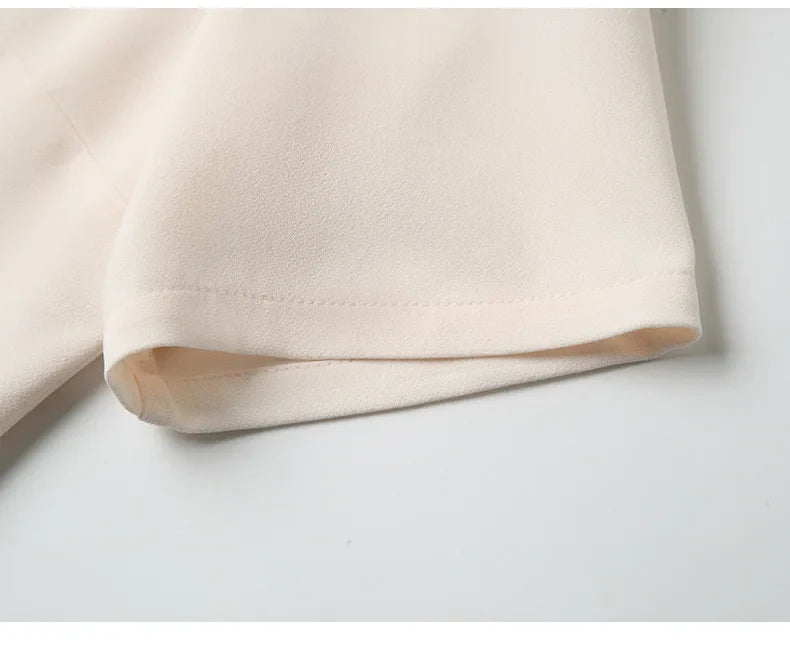 White Floral Embroidery A-Line Dress Short Sleeve Chic