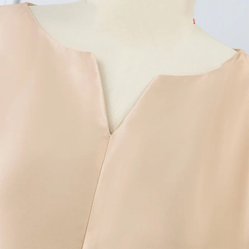 Bohemian Satin Silk Maxi Dress for Women Sundress Casual