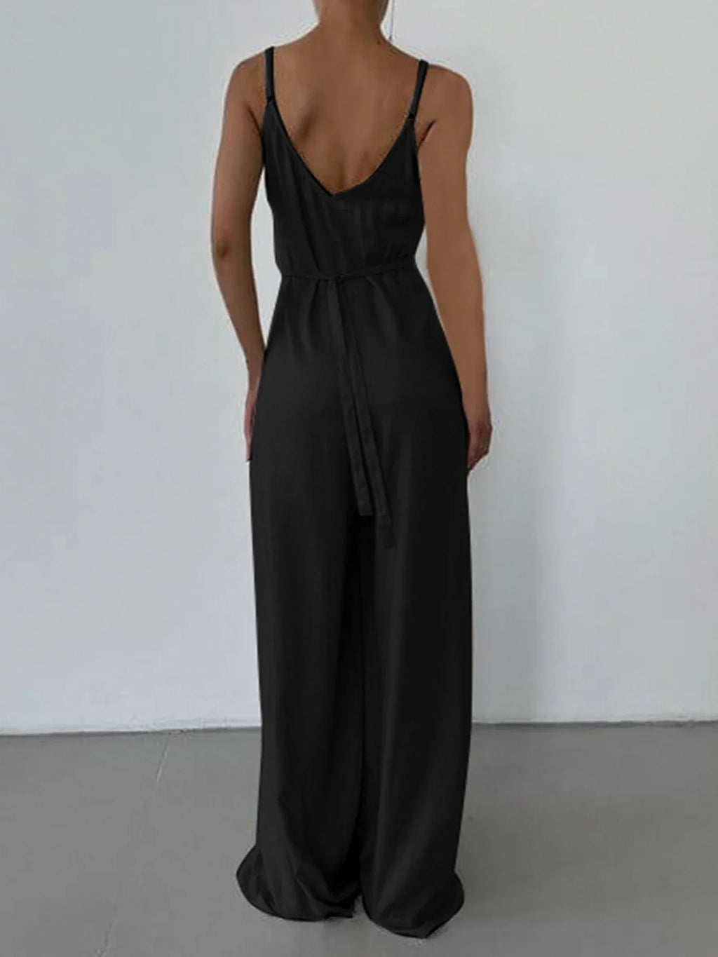 Casual Sleeveless V Neck Cotton Linen Jumpsuit Wide Leg Playsuit Elegant Vacation Outfit