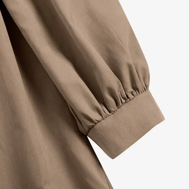 Women Square Collar Mini Dress Summer Sundress Chic