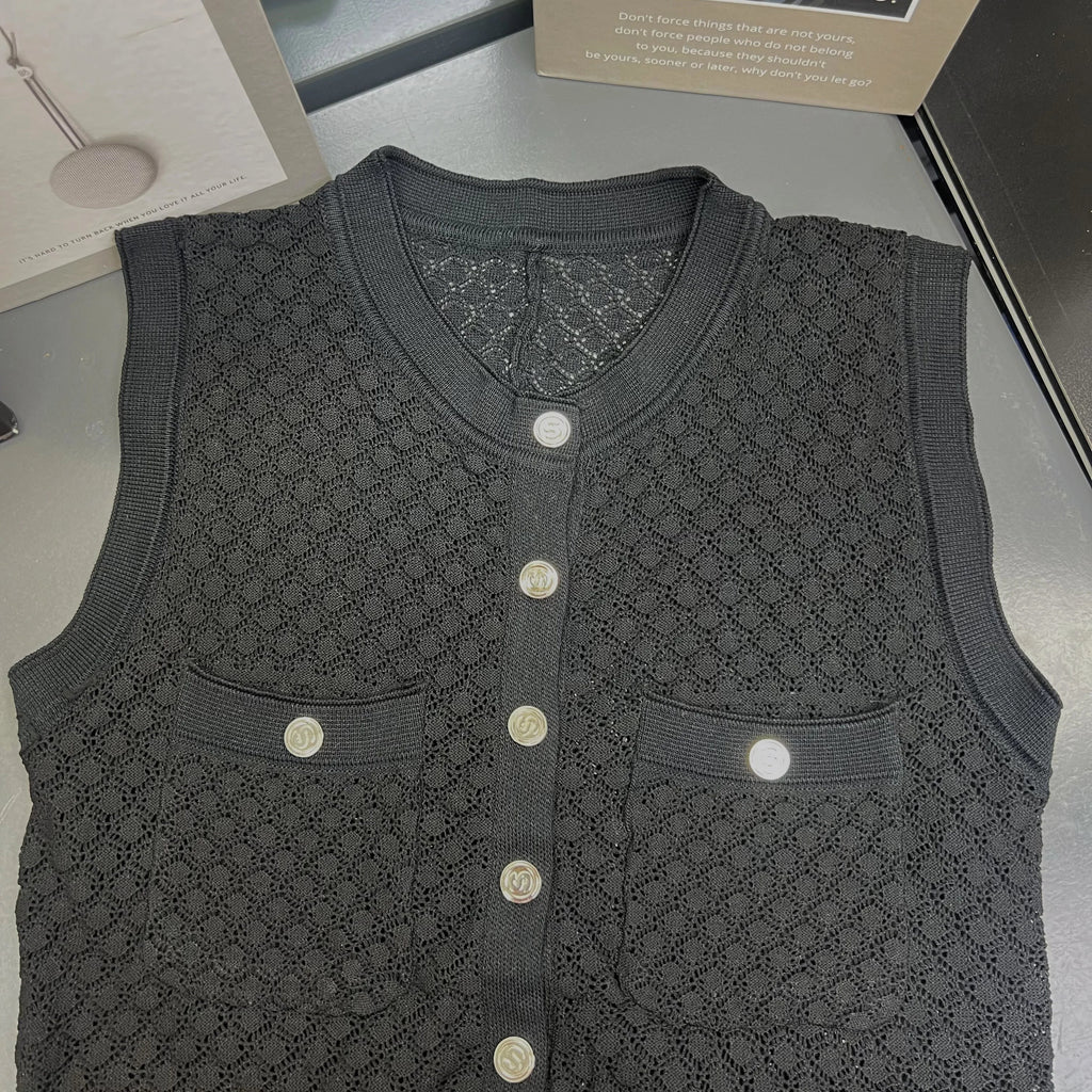 Slim Knitted Black Maxi Dress For Women Sleeveless Bodycon