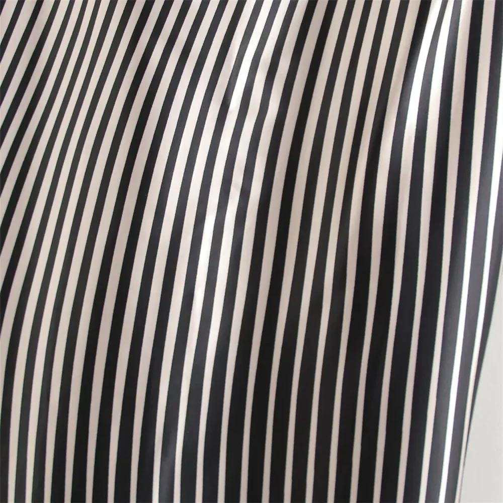 Women Gradient Stripe Dress Hanging Neck Slim Fit Summer