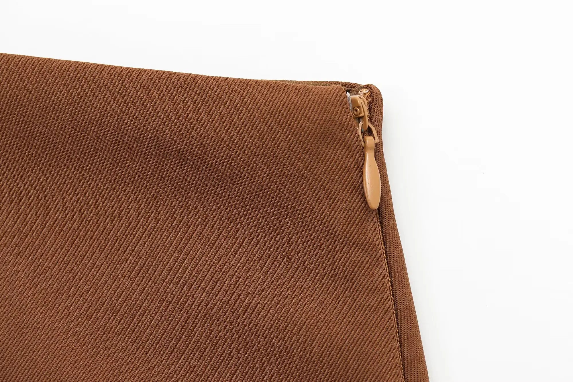 Women's Sleeveless Button-Down Vest with Pockets and Matching Mini Skirt Two-Piece Set for Chic and Stylish Look