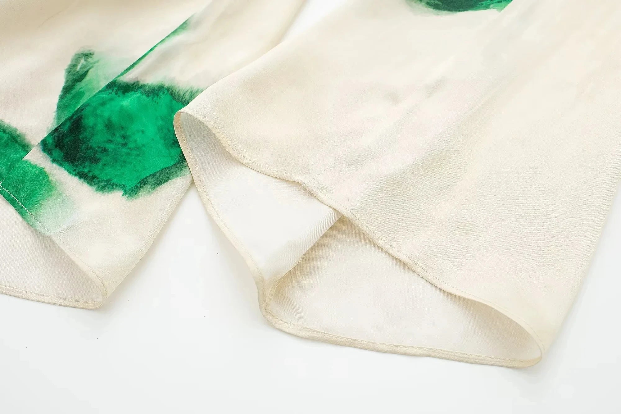 Elegant Floral Print Pant Set With Lapel Long Sleeve Loose Blouse And Drawstring High Waist Wide Leg Pants For Women